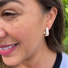 Load image into Gallery viewer, 18k Gold Filled Clear Pave Oval Earrings