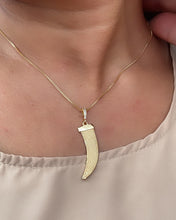 Load image into Gallery viewer, Ancient Good Luck Trendy 18k Gold Filled Dainty Elephant Tusk Charm And Micro