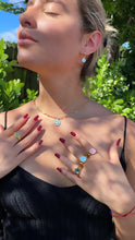 Load image into Gallery viewer, 18k Gold Filled Enamel Smiley Face Ring - Adjustable Summer Ring