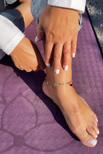 Load image into Gallery viewer, 18k Gold Filled Figaro Anklet: Hamsa, Azabache, Chili, Evil Eye Charms