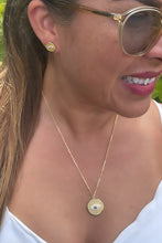 Load image into Gallery viewer, 18k Gold Filled Protection Evil Eye Set, Includes Earrings & Necklace