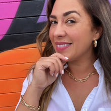 Load image into Gallery viewer, 18k Gold Filled Chubby Plain Hoop EarringsWholesale Jewelry Supplies