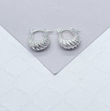 Load image into Gallery viewer, Silver Filled Baby Croissant Hoop
