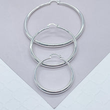 Load image into Gallery viewer, Silver Filled 4mm Thick Plain Hoop