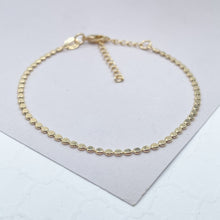 Load image into Gallery viewer, 18k Gold Filled Flat Beaded Bracelet