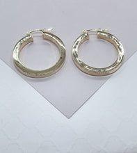 Load image into Gallery viewer, 18k Gold Filled Large Sharpe Edged Plain Hoop EarringsWholesale Jewelry Supplies