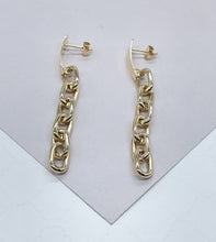 Load image into Gallery viewer, 18k Gold Filled Round,Thick Paperclip Dangling Earrings