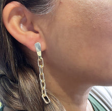 Load image into Gallery viewer, 18k Gold Filled Round,Thick Paperclip Dangling Earrings