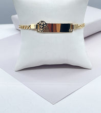 Load image into Gallery viewer, 18k Gold Filled Cuban Link Children’s ID Bracelet With 2 Styles: Boy & Girl