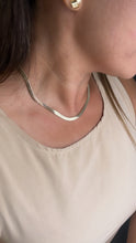 Load image into Gallery viewer, 18k Gold Filled 5mm Herringbone Choker Necklace