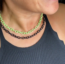 Load image into Gallery viewer, Colorful Enamel Curb Link Chain