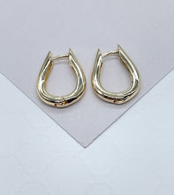Load image into Gallery viewer, 18k Gold Filled Small Horseshoe Shape Hoop EarringsWholesale Jewelry Supplies