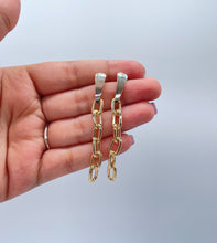 Load image into Gallery viewer, 18k Gold Filled Round,Thick Paperclip Dangling Earrings