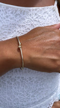 Load image into Gallery viewer, 18k Gold Filled Minimalist Single Knot Bangle, Cuff Bracelet