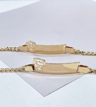 Load image into Gallery viewer, 18k Gold Filled Cuban Link Children’s ID Bracelet With 2 Styles: Boy & Girl
