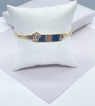 Load image into Gallery viewer, 18k Gold Filled Cuban Link Children’s ID Bracelet With 2 Styles: Boy & Girl