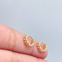 Load image into Gallery viewer, 18k Gold Filled Tiny Cuban link Clicker Hoop