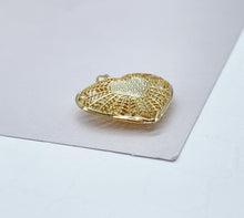 Load image into Gallery viewer, 18k Gold Filled SpiderWeb Designed see-through heart pendant
