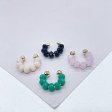 Load image into Gallery viewer, 18k Gold Filled Beaded Earring Cuffs