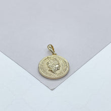 Load image into Gallery viewer, 18k Gold-Filled Pendant Featuring Queen Elizabeth of United Kingdom