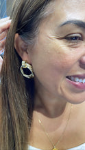 Load image into Gallery viewer, 18k Gold Filled smooth triple Layered Oval solid Earrings