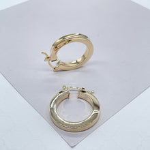 Load image into Gallery viewer, 18k Gold Filled Large Sharpe Edged Plain Hoop EarringsWholesale Jewelry Supplies