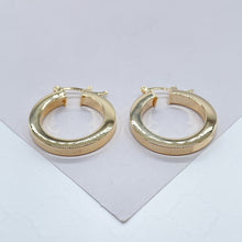 Load image into Gallery viewer, 18k Gold Filled Large Sharpe Edged Plain Hoop EarringsWholesale Jewelry Supplies