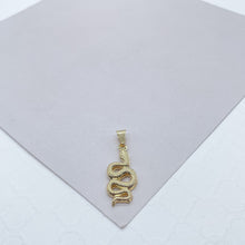 Load image into Gallery viewer, 18k Gold Filled Small Snake Charm Pendant for Chains