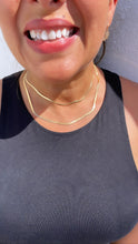 Load image into Gallery viewer, 18K Gold Filled Flexible 16"Herringbone 2mm and 2.5mm Chain Necklace