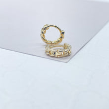 Load image into Gallery viewer, 18k Gold Filled Tiny Cuban link Clicker Hoop