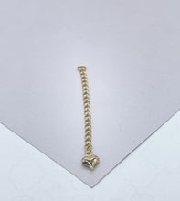 Load image into Gallery viewer, 18k Good Filled Chubby Ball and Heart 2” Extenders for Chains, Necklaces, Anklets