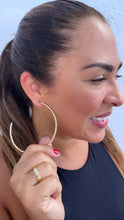 Load image into Gallery viewer, 18k Gold Filled Extra Large Beaded Hoops