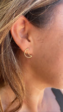 Load image into Gallery viewer, 18k Gold Filled See Through Moon Shaped Studs