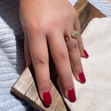 Load image into Gallery viewer, 18k Gold Filled Adjustable Pave Panther Head Ring