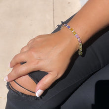 Load image into Gallery viewer, 18k Gold Filled Sophisticated Multi-Stone Zirconia Rainbow Bracelet