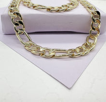 Load image into Gallery viewer, 18k Gold Filled 9mm Thick Figaro Chain & Bracelet sold separately