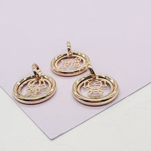 Load image into Gallery viewer, 18k Gold Filled Small Circle See Through Pendants