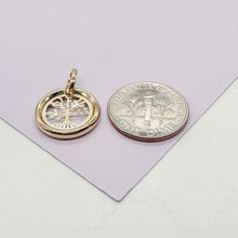 Load image into Gallery viewer, 18k Gold Filled Small Circle See Through Pendants