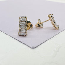 Load image into Gallery viewer, 18k Gold Filled Baguette Earrings In 2 Different Styles