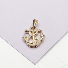 Load image into Gallery viewer, 18k Gold Filled Plain Anchor With Rope Pendant