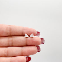 Load image into Gallery viewer, 18k Gold Filled Triangle Zirconia Stud Earrings