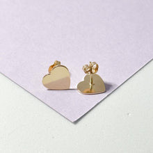 Load image into Gallery viewer, Smooth Plain Heart Stud Earring