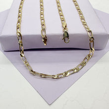 Load image into Gallery viewer, 18k Gold Filled 4mm Figaro Link Chain, Available in 3 Sizes