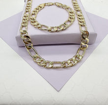 Load image into Gallery viewer, 18k Gold Filled 9mm Thick Figaro Chain & Bracelet sold separately