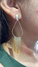 Load image into Gallery viewer, 18k Gold Filled Oval Tear Drop Shaped Chandelier Earring