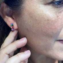 Load image into Gallery viewer, 18k Gold Filled Baguette Earrings In 2 Different Styles