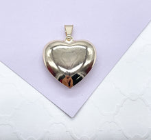 Load image into Gallery viewer, 18k Gold Filled Classic Puffy Plain Heart Pendant, Gift Her Loved Ones Supplies