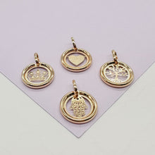 Load image into Gallery viewer, 18k Gold Filled Small Circle See Through Pendants