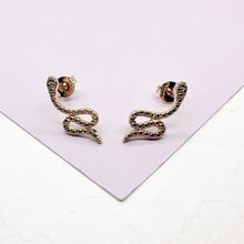 Load image into Gallery viewer, 18k Gold Filled Plain Snake Stud Earring
