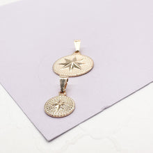 Load image into Gallery viewer, 18k Gold Filled Northern Star Medal Pendant